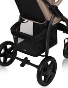 Lionelo Carucior pentru copii Annet Plus Bej cu accesorii si capotina XXL reglabila 0-22 kg conform cu standardele europene de securitate