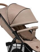 Lionelo Carucior pentru copii Annet Plus Bej cu accesorii si capotina XXL reglabila 0-22 kg conform cu standardele europene de securitate
