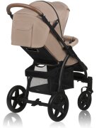 Lionelo Carucior pentru copii Annet Plus Bej cu accesorii si capotina XXL reglabila 0-22 kg conform cu standardele europene de securitate