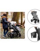 Lionelo Carucior pentru copii Annet Plus Gri Caramel cu accesorii si capotina XXL reglabila 0-22 kg conform cu standardele europene de securitate