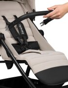 Lionelo Carucior pentru copii Iva Bej sport sustine 22 kg spatar reglabil suspensii maner ajustabil