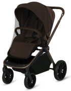 Lionelo Carucior pentru copii Mika Plus Mocha Mousse sport cadru din aluminiu copertina XXL spatar reglabil accesorii pana la 22 kg EN1888-1