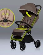 Lionelo Carucior sport Cloe Cu accesorii Cadru din aluminiu Sarcina maxim 22 kg Usor Pliere compacta pentru avion cu o singura mana Ideal pentru toate tipurile de suprafete 6 luni+ bej
