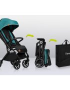 Lionelo Carucior sport Cloe Cu accesorii Cadru din aluminiu Sarcina maxim 22 kg Usor Pliere compacta pentru avion cu o singura mana Ideal pentru toate tipurile de suprafete 6 luni+ verde smarald