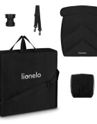Lionelo Carucior sport Cloe Golden Moments Editie limitata Cu accesorii Cadru din aluminiu Sarcina maxima 22 kg Usor Pliere compacta pentru avion cu o singura mana Ideal pentru toate tipurile de suprafete 6 luni+ Negru
