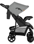 Lionelo Carucior sport Emma Plus Cu tavita 2 Suporturi pentru pahar Geanta accesorii Standard de siguranta EN1888-1 gri