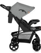 Lionelo Carucior sport Emma Plus Cu tavita 2 Suporturi pentru pahar Geanta accesorii Standard de siguranta EN1888-1 gri