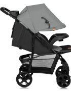 Lionelo Carucior sport Emma Plus Cu tavita 2 Suporturi pentru pahar Geanta accesorii Standard de siguranta EN1888-1 gri