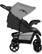 Lionelo Carucior sport Emma Plus Cu tavita 2 Suporturi pentru pahar Geanta accesorii Standard de siguranta EN1888-1 gri