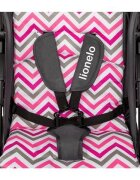 Lionelo Carucior sport Emma Plus Cu tavita 2 Suporturi pentru pahar Geanta accesorii Standard de siguranta EN1888-1 Pink Scandi