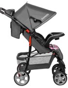 Lionelo Carucior sport Emma Plus Cu tavita 2 Suporturi pentru pahar Geanta accesorii Standard de siguranta EN1888-1 Pink Scandi