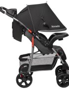 Lionelo Carucior sport Emma Plus Cu tavita 2 Suporturi pentru pahar Geanta accesorii Standard de siguranta EN1888-1 Stone