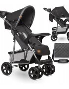 Lionelo Carucior sport Emma Plus Cu tavita 2 Suporturi pentru pahar Geanta accesorii Standard de siguranta EN1888-1 Stone