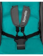 Lionelo Carucior sport Emma Plus Cu tavita 2 Suporturi pentru pahar Geanta accesorii Standard de siguranta EN1888-1 Vivid Turquoise