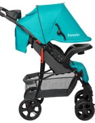 Lionelo Carucior sport Emma Plus Cu tavita 2 Suporturi pentru pahar Geanta accesorii Standard de siguranta EN1888-1 Vivid Turquoise