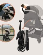 Lionelo Carucior sport Julie Air Bej greutate redusa 7.5 kg sustine 22 kg 6 luni+ capotina impermeabila protectie SPF 50+ include suport sticla pliere compacta conform cu EN1888-1 si EN1888-2