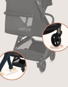 Lionelo Carucior sport Julie Air Negru Onyx greutate redusa 7.5 kg sustine 22 kg 6 luni+ capotina impermeabila protectie SPF 50+ include suport sticla pliere compacta conform cu EN1888-1 si EN1888-2
