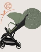 Lionelo Carucior sport Julie Air Verde Sage greutate redusa 75 kg sustine 22 kg 6 luni+ capotina impermeabila protectie SPF 50+ include suport sticla pliere compacta conform cu EN1888-1 si EN1888-2