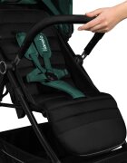 Lionelo Carucior sport Mira Verde maner reglabil in 5 pozitii spatar si suport de picioare reglabile plasa de tantari si suport biberon incluse Conform cu EN1888-1 EN1888-2 Testare SGS