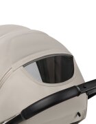 Lionelo Carucior sport pentru copii Emerald bej pliere cu o mana copertina XXL UPF 50+ spatar reglabil suspensie completa roti EVA 6-48 luni greutate admisa 22 kg