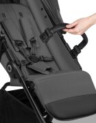 Lionelo Carucior sport pentru copii Emerald gri pliere cu o mana copertina XXL UPF 50+ spatar reglabil suspensie completa roti EVA 6-48 luni greutate admisa 22 kg