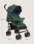 Lionelo Carucior sport pentru copii Irma Verde Smarald compact spatar ajustabil in 4 pozitii suport picioare reglabil manere rotative pliere tip umbrela 6-36 luni pana la 15 kg