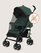 Lionelo Carucior sport pentru copii Irma Verde Smarald compact spatar ajustabil in 4 pozitii suport picioare reglabil manere rotative pliere tip umbrela 6-36 luni pana la 15 kg