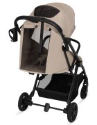 Lionelo Carucior sport pentru copii Tansi bej cu pliere automata ultracompact manevrare cu o mana roti cu tehnologie GravelTech spatar si suport picioare reglabile 6-48 luni greutate admisa 22 kg