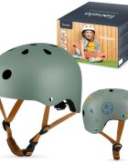 Lionelo Casca pentru copii Green Sage reglabila 50-56 cm din ABS si EPS conform cu standardul EN1078