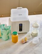 Lionelo Incalzitor biberoane si sterilizator ThermUp Duo Verde 6 moduri de operare incalzire sterilizare pastrare temperatura decongelare senzor pentru temperatura pentru 2 biberoane simultan fara BPA