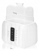 Lionelo Incalzitor biberoane ThermUp Duo Alb 6 moduri de operare incalzire pastrare temperatura decongelare senzor pentru temperatura oprire automata panou tactil pentru 2 biberoane simultan fara BPA