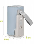 Lionelo Incalzitor biberoane ThermUp Go Plus portabil cu incarcare USB albastru deschis