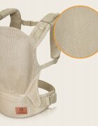 Lionelo Marsupiu ergonomic Margareet Air 3 pozitii de purtare 4 luni+ pana la 20 kg material respirabil 3D Air Mesh catarama dubla de siguranta Bej