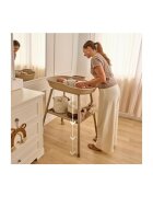 Lionelo Masuta de infasat Rosie reglabila pe inaltime cu saltea de infasat inclusa si roti spatiu pentru depozitare sustine 11 kg 65x78x100 cm bej