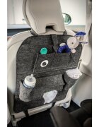 Lionelo Organizator auto 2 in 1 si proctectie spatar auto cu multiple buzunare 70x55x40 cm gri