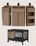 Lionelo Organizator multifunctional Sidepocket L Bej 3 parti independente cu multiple buzunare universal 58x11x58 cm