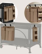 Lionelo Organizator multifunctional Sidepocket L Bej 3 parti independente cu multiple buzunare universal 58x11x58 cm