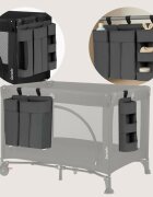 Lionelo Organizator multifunctional Sidepocket L Gri 3 parti independente cu multiple buzunare universal 58x11x58 cm