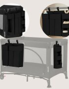 Lionelo Organizator multifunctional Sidepocket L Negru 3 parti independente cu multiple buzunare universal 58x11x58 cm