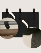 Lionelo Organizator multifunctional Sidepocket L Negru 3 parti independente cu multiple buzunare universal 58x11x58 cm