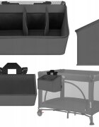 Lionelo Organizator multifunctional Sidepocket M Gri 3 compartimente universal 43x15x23 cm