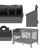 Lionelo Organizator multifunctional Sidepocket M Gri 3 compartimente universal 43x15x23 cm
