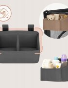 Lionelo Organizator multifunctional Sidepocket S Gri 2 compartimente universal 26x12x15 cm