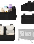 Lionelo Organizator multifunctional Sidepocket S Negru 2 compartimente universal 26x12x15 cm