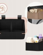 Lionelo Organizator multifunctional Sidepocket S Negru 2 compartimente universal 26x12x15 cm