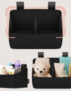 Lionelo Organizator multifunctional Sidepocket S Negru 2 compartimente universal 26x12x15 cm