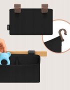 Lionelo Organizator multifunctional Sidepocket S Negru 2 compartimente universal 26x12x15 cm