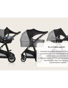Lionelo Parasolar pentru carucior material textil cu protectie UPF 50+ 53 x 51 cm negru