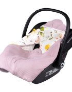 Lionelo Paturica de infasat pentru scoica auto si carucior 90x90 cm roz