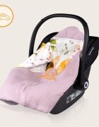 Lionelo Paturica de infasat pentru scoica auto si carucior 90x90 cm roz